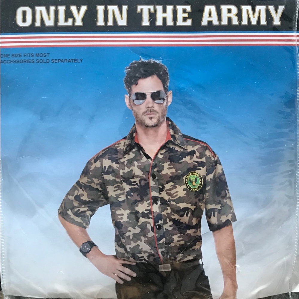 Only In The Army Mens Costume Shirt - One Size